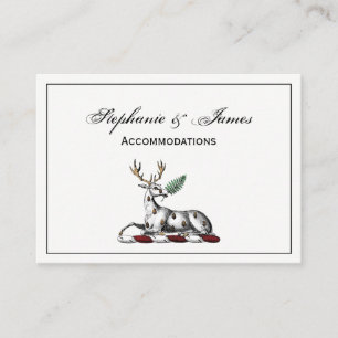 Carte De Visite Cerf avec Emblème héraldique de graisse