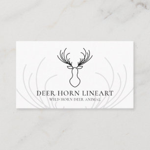 Carte De Visite Cerf de corne d'animaux blancs