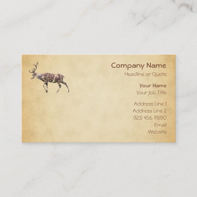 Carte De Visite Cerfs communs avec un regard sale (Devant)