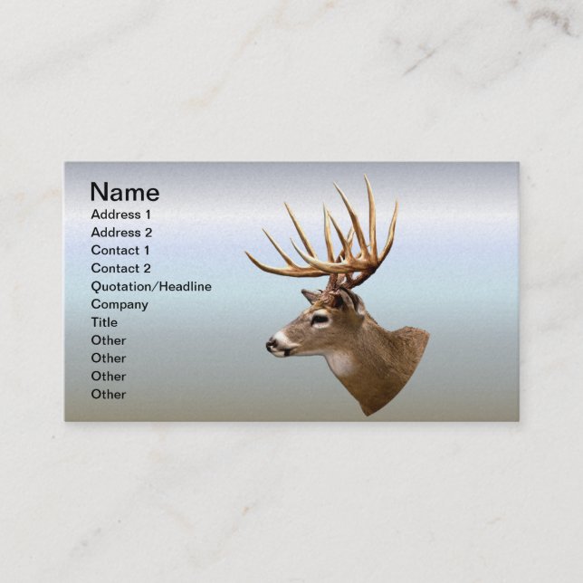 Carte De Visite Cerfs communs de mâle de mâle (Devant)