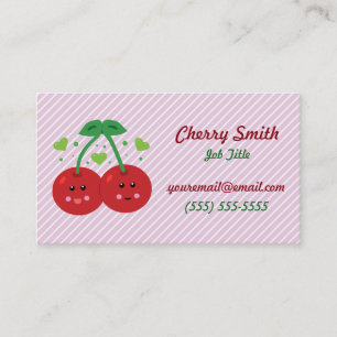 Carte De Visite Cerises Kawaii