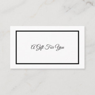 Carte De Visite Certificat-prime minimal élégant simple de