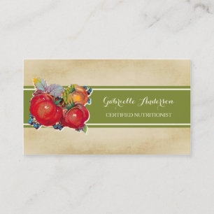 Carte De Visite Certifié nutritionniste Bien-être alimentaire enti