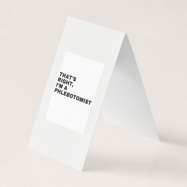 CARTE DE VISITE C'EST BIEN, JE SUIS PHLÉBOTOMISTE (Devant)