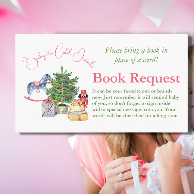Carte De Visite C'est un livre d'hiver froid pour le Baby shower (Créateur téléchargé)