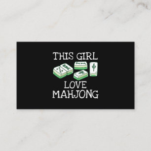 Carte De Visite Cette Fille Aime Mahjong Tee Chine Jeu Amoureux Ca
