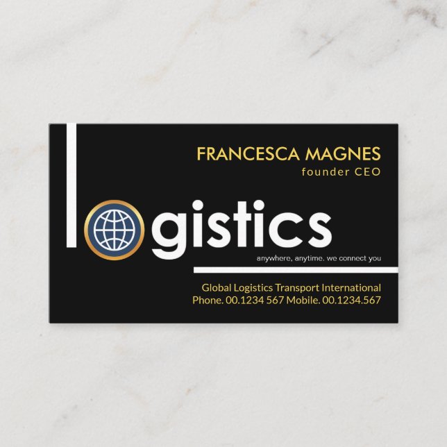 Carte De Visite Chaîne d'approvisionnement Creative Global Logisti (Devant)
