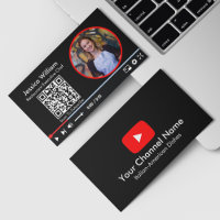 Chaîne de Vlogueur Youtube avec Code QR Noir