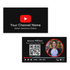 Chaîne Youtube Vlogger Avec Code QR Noir