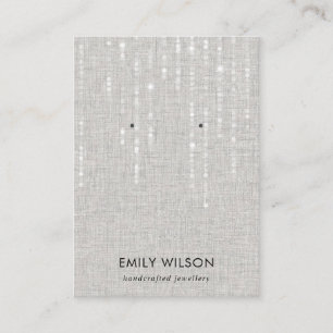 CARTE DE VISITE CHAÎNES DE LUMIÈRE GRAY LINEN STUD EARRY EARRY AFF