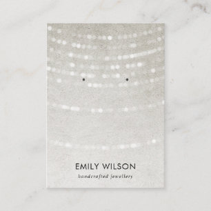 CARTE DE VISITE CHAÎNES LUMINEUSES D'ARGENT RUSTIQUES ÉTUDIÉES AFF