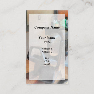 Carte De Visite Chaise de barbier et fournitures capillaires