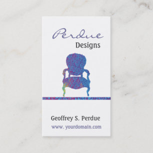 Carte De Visite Chaise victorienne faite sur commande de damassé