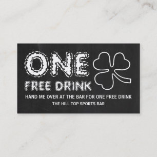 Carte De Visite Chalet Shamrock St Patrick's Day Boissons Billets
