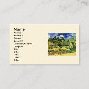 Carte De Visite Chalets à chaume, Cordeville par Vincent van Gogh