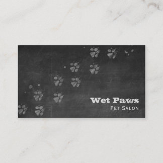 Carte De Visite Chalkboard Dog Grooming Services