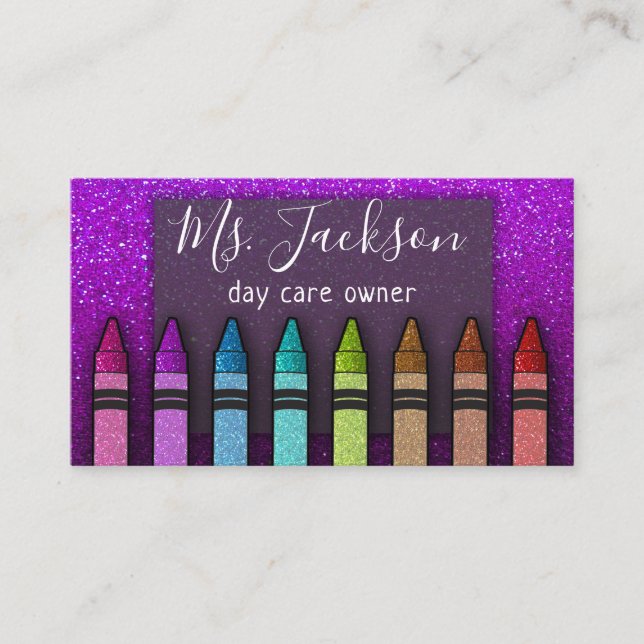 Carte De Visite Chalkboard Nom de l'enseignant Rainbow Parties sci (Devant)