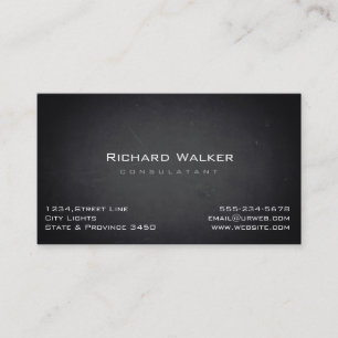 Carte De Visite Chalkboard Professional élégant Black Board Simple