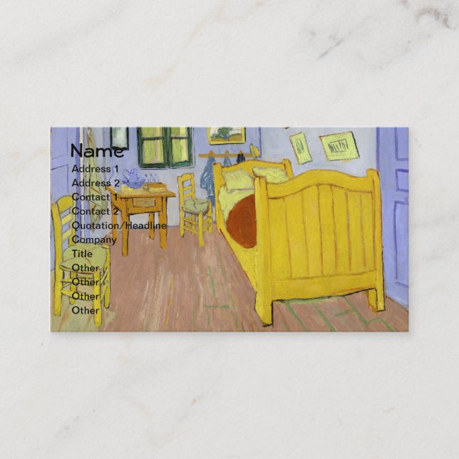 Carte De Visite Chambre à Arles (F482) Van Gogh Art (Devant)