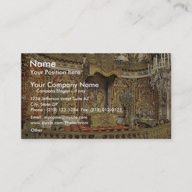 Carte De Visite Chambre à coucher royale, château de (Devant)