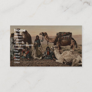 Carte De Visite Chameaux s'arrêtant dans le désert, cru pH de la