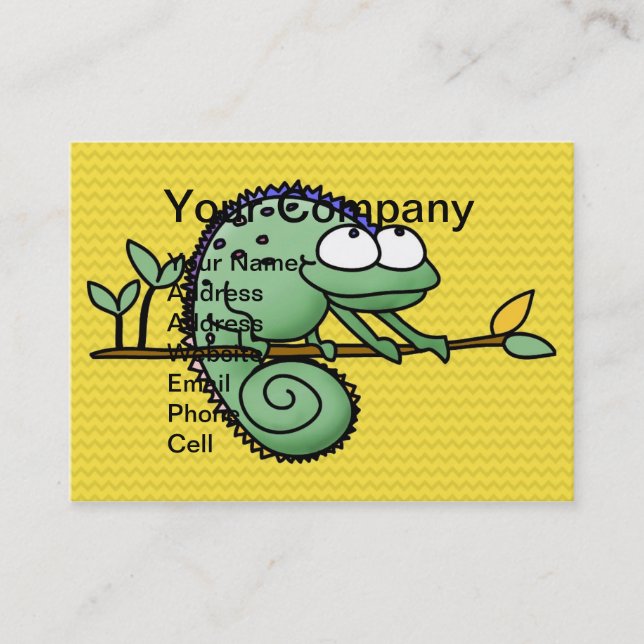 Carte De Visite Chameleon Cute Funny (Devant)
