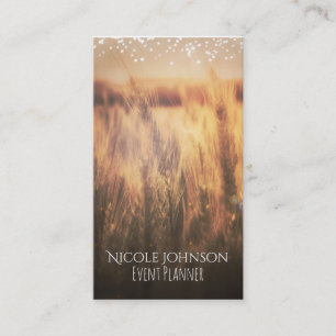 Carte De Visite Champ de blé Mariage rustique à la campagne Evénem