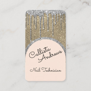 Carte De Visite Champagne de Parties scintillant de laine glamour
