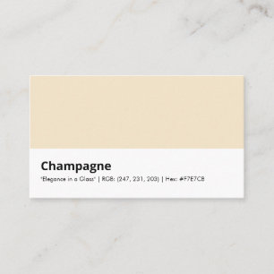 Carte De Visite Champagne   "Élégance dans un Verre"