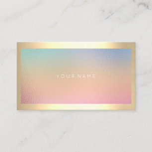 Carte De Visite Champaig Cadre Or Métallic Ombre Pastel