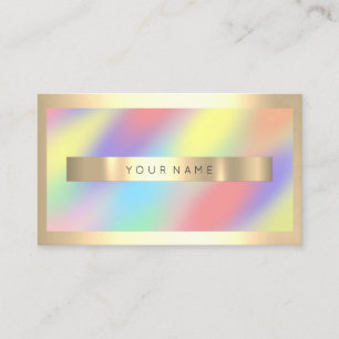 Carte De Visite Champaign Gold Frame Holographe Ombre Luxury VIP