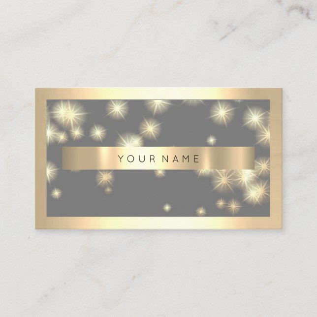 Carte De Visite Champaign Gold Frame Metallic Grey VIP de luxe (Devant)