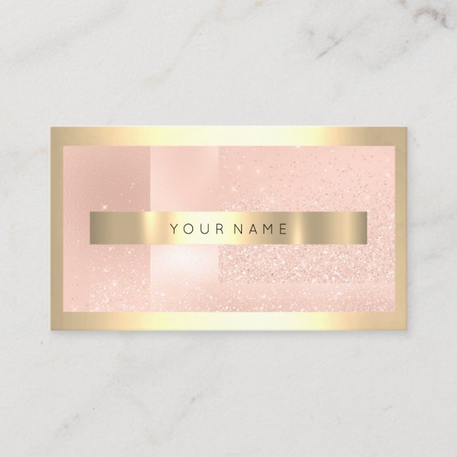 Carte De Visite Champaiment Gold Frame Metallic brillant brillant (Devant)