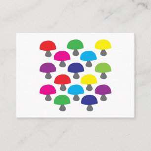 Carte De Visite Champignon Coloré 