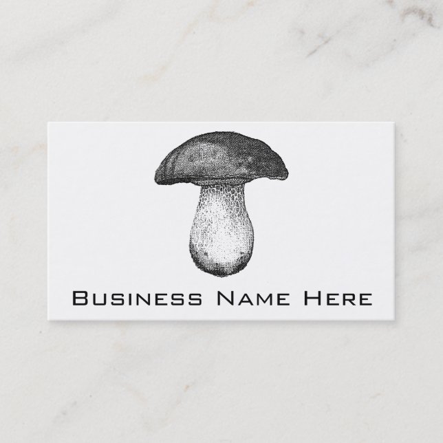 Carte De Visite Champignon vintage (Devant)
