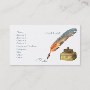 Carte De Visite Chance de stylo de plume bonne