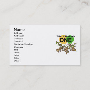 Carte De Visite Chandails et cadeaux 1er anniversaire des singes