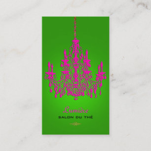 Carte De Visite Chandelier en cristal rose vif PixDezines/couleur