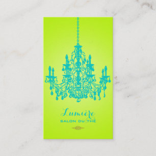 Carte De Visite Chandelier en cristal turquoise de PixDezines/coul