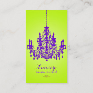 Carte De Visite Chandelier en cristal violet PixDezines/couleur DO