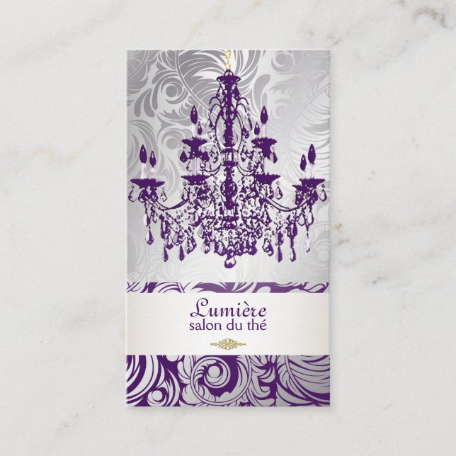 Carte De Visite Chandelier violet PixDezines/DO-IT-YOURSELF couleu (Devant)