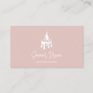 Carte De Visite Chandelière moderne Blush Pink Minimaliste abeille