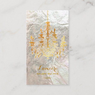 Carte De Visite Chandeliers noir+or/faux argent