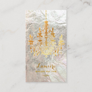 Carte De Visite Chandeliers noir+or/faux argent