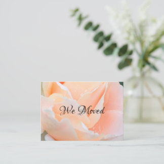 Carte De Visite Change of Address Card – Elegant Peach Rose