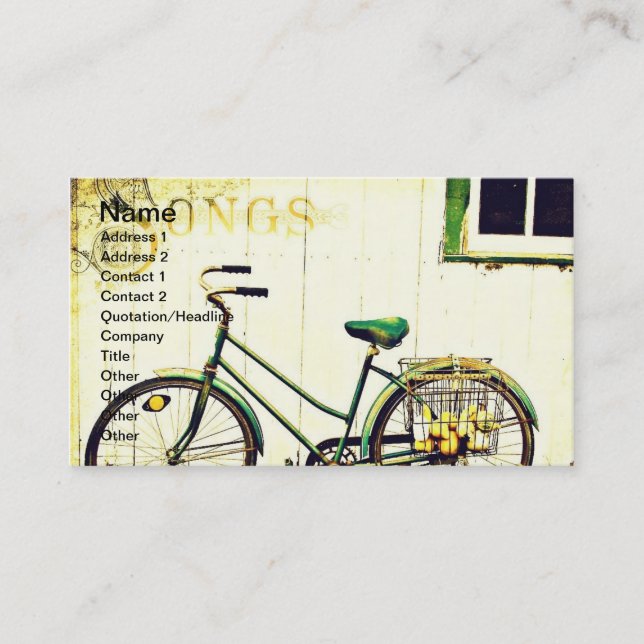 Carte De Visite Chansons cyclistes d'automne (Devant)