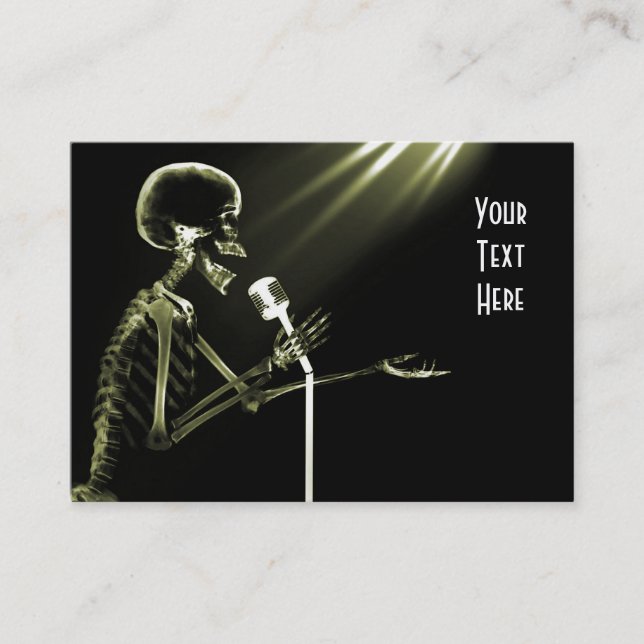 CARTE DE VISITE CHANT SQUELETTIQUE DE RAYON X SUR LA RÉTRO MIC - (Devant)