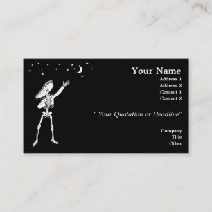 Carte De Visite Chanter une sérénade à le squelette