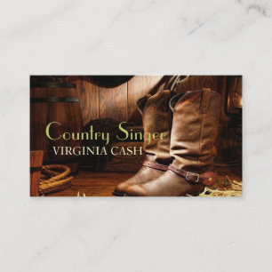 Carte De Visite Chanteur de pays, Vocaliste, Solo, Performance