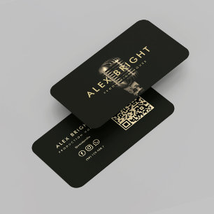 Carte De Visite Chanteur musicien moderne enregistrement Black Gol